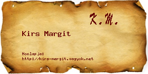 Kirs Margit névjegykártya